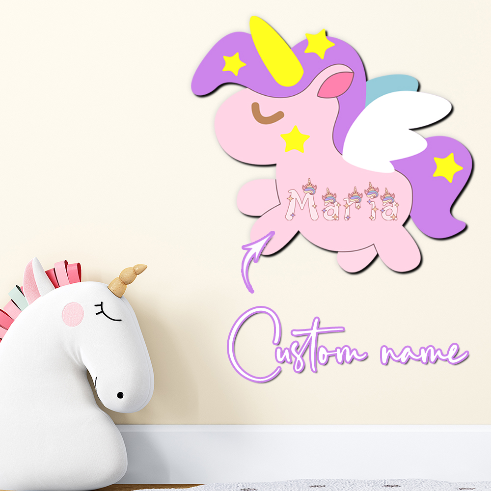 Baby Nursery Sign - لافتة اسم خشبية مخصصة على شكل