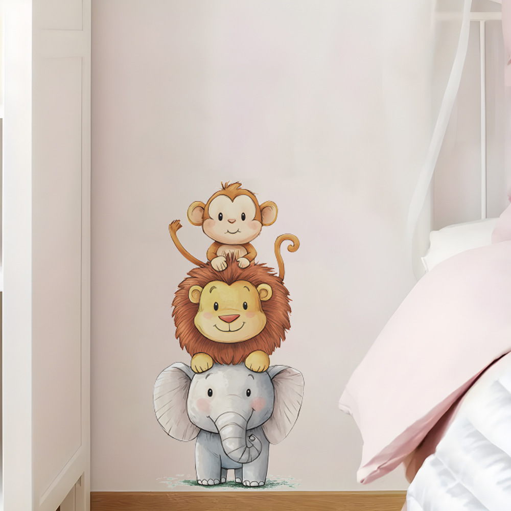 Baby Nursery Wallpaper - ملصقات جدارية لطيفة على شكل حيوانات