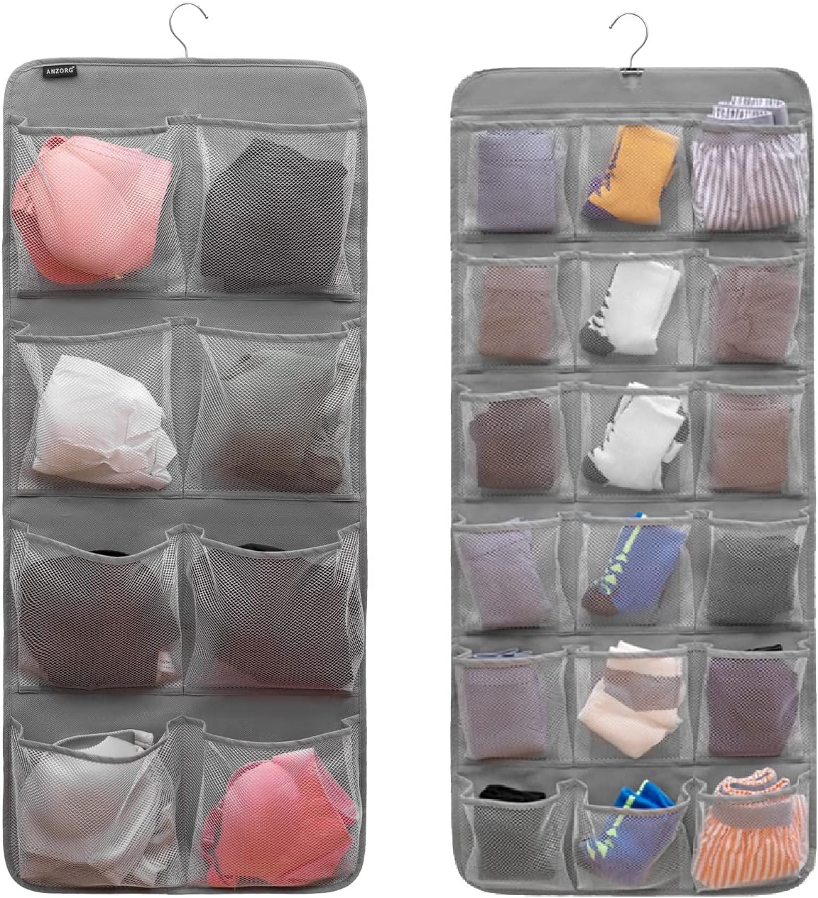 Closet Organizer Baby - منظم خزانة معلق مزدوج الجوانب للجوارب
