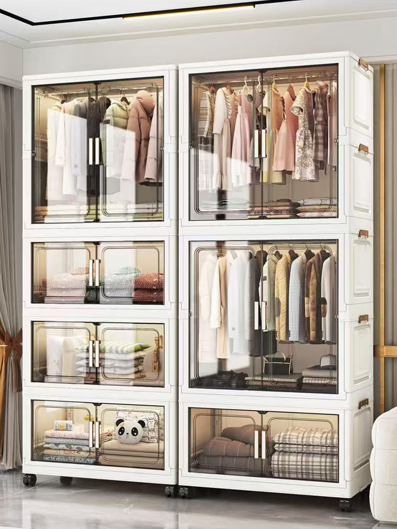 Closet Organizer Baby - خزانة تخزين بلاستيكية متعددة الطبقات سميكة