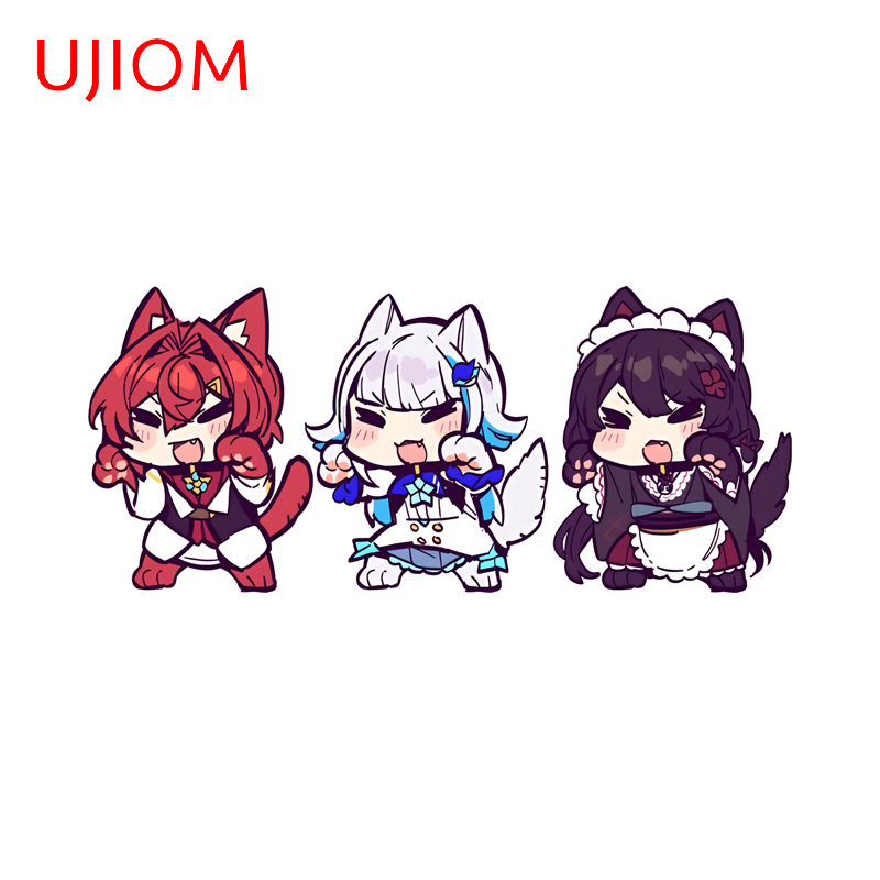 Baby Nursery Wallpaper Girl - UJIOM Chibi Hololive ثلاثة الفتيات ملصقات
