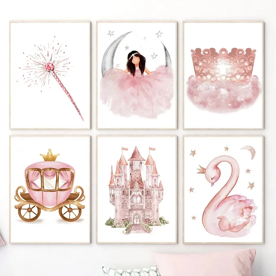 Baby Nursery Pink - (لوحة قماشية ثنائية الأبعاد) لوحة قماشية