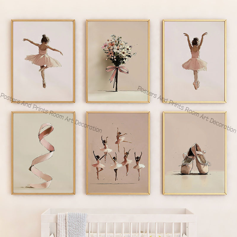Baby Nursery Pink - لوحة فنية حديثة لغرفة الأطفال بتصميم