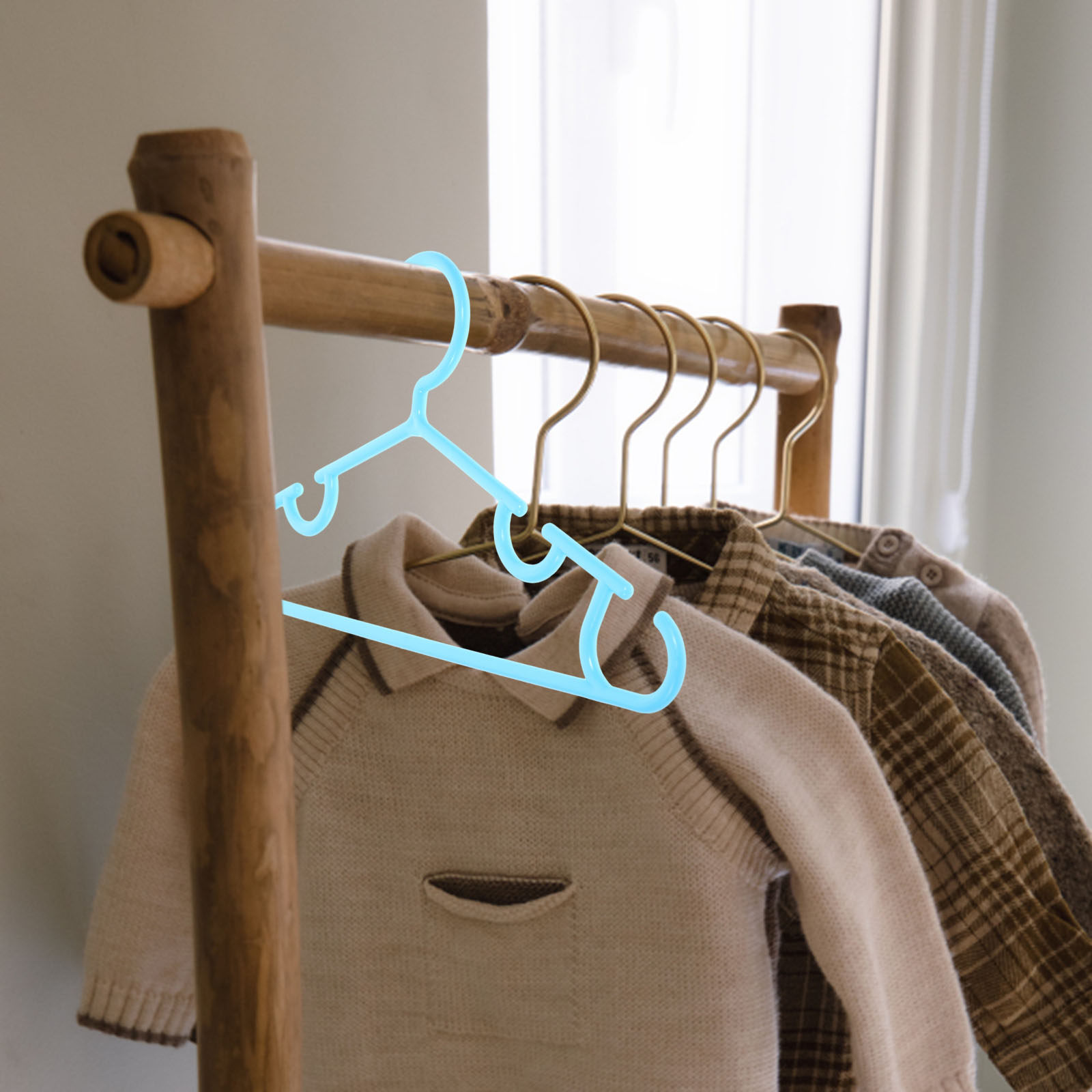 Closet Organizer Baby - 10 قطع من علاقات الملابس البلاستيكية