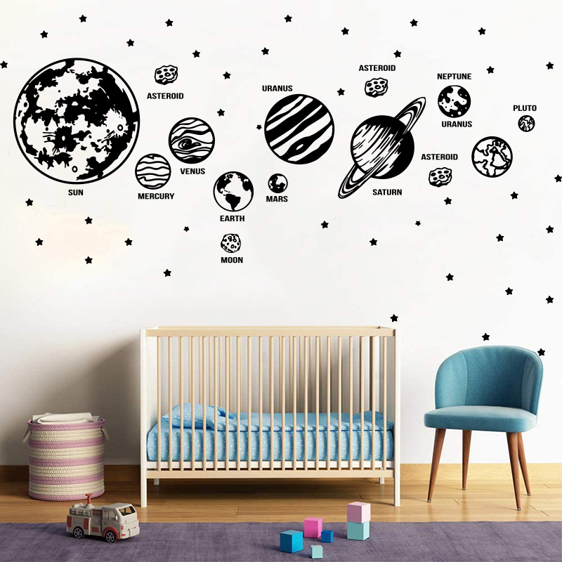 Baby Nursery Wallpaper - الكواكب الكبيرة النظام الشمسي علم الفلك
