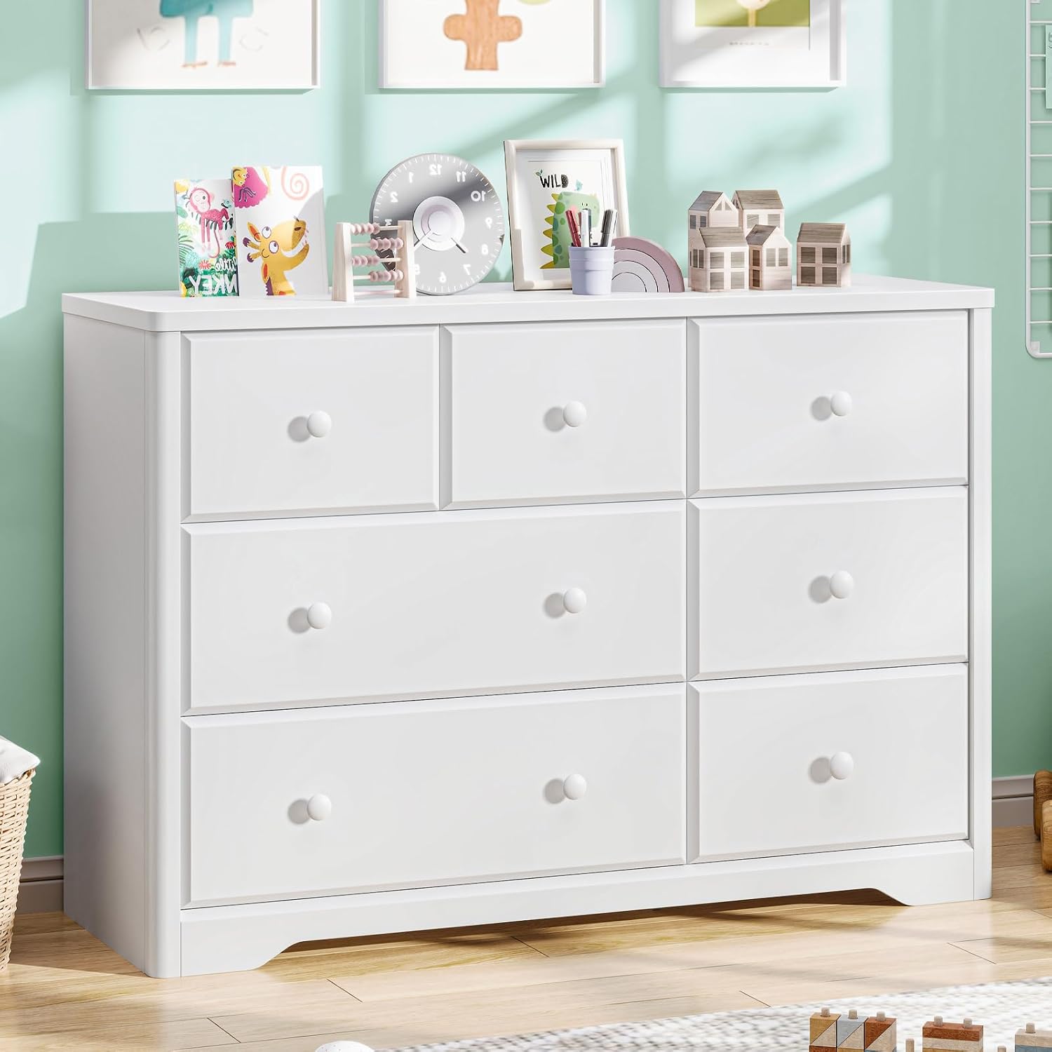 Baby Nursery Dresser - خزانة ملابس بـ 7 أدراج لغرفة
