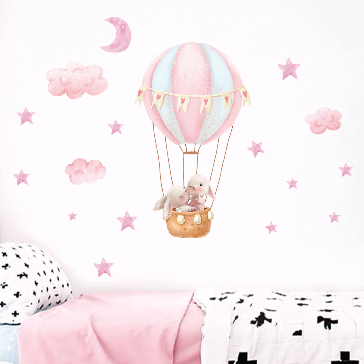 Baby Nursery Wallpaper - ملصقات حائط على شكل غيوم بالون