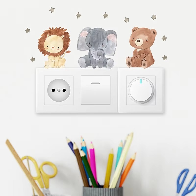 Baby Nursery Wallpaper Girl - ملصقات جدارية لطيفة على شكل حيوانات