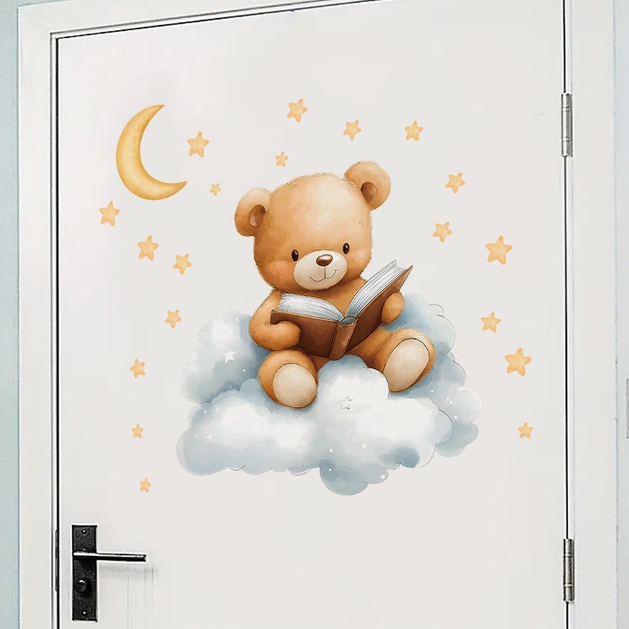 ملصقات جدارية لطيفة على شكل دب - مراجعة Baby Nursery Wallpaper Girl وسعره