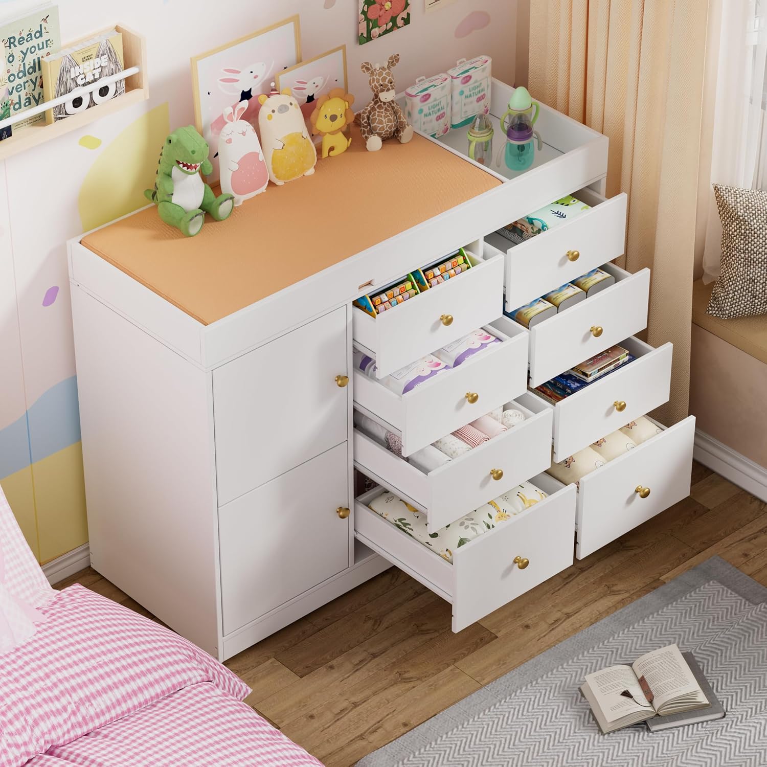 طاولة تغيير حفاضات الأطفال، خز - مراجعة Baby Nursery Dresser وسعره