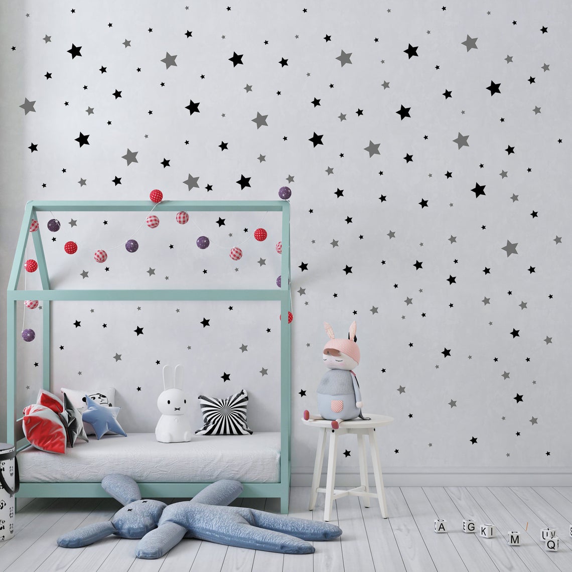 الكرتون 65 قطعة ستار الجدار مل - مراجعة Baby Nursery Wallpaper وسعره