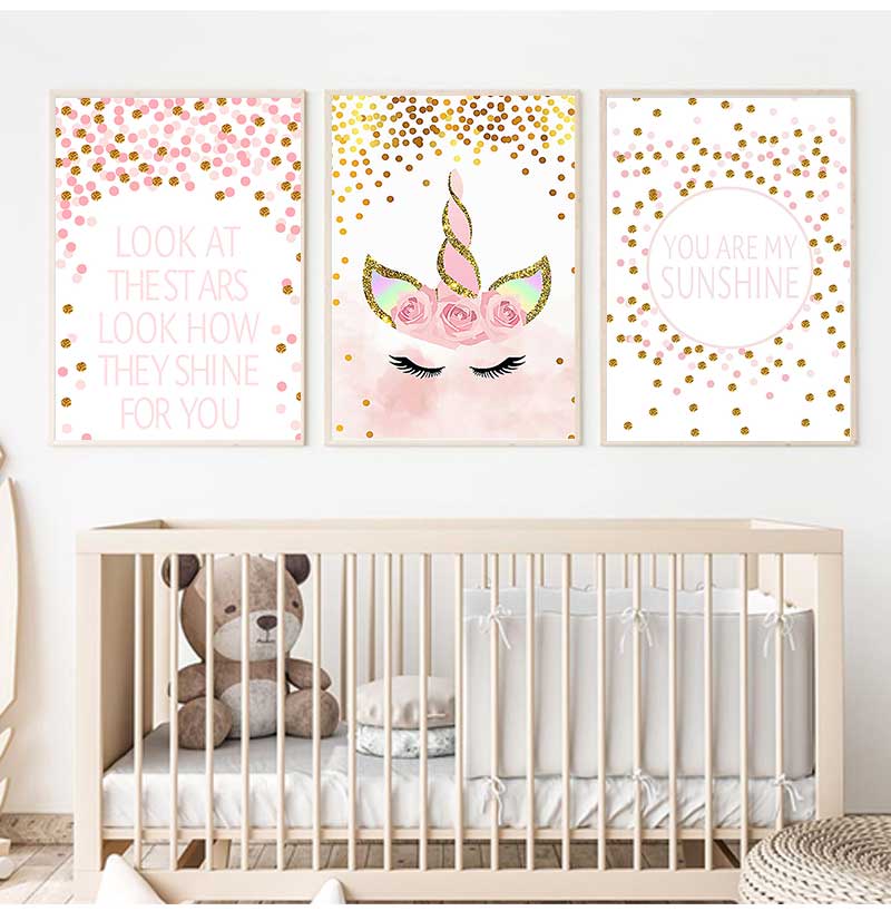 لوحة فنية زخرفية لغرفة نوم الط - مراجعة Baby Nursery Pink وسعره