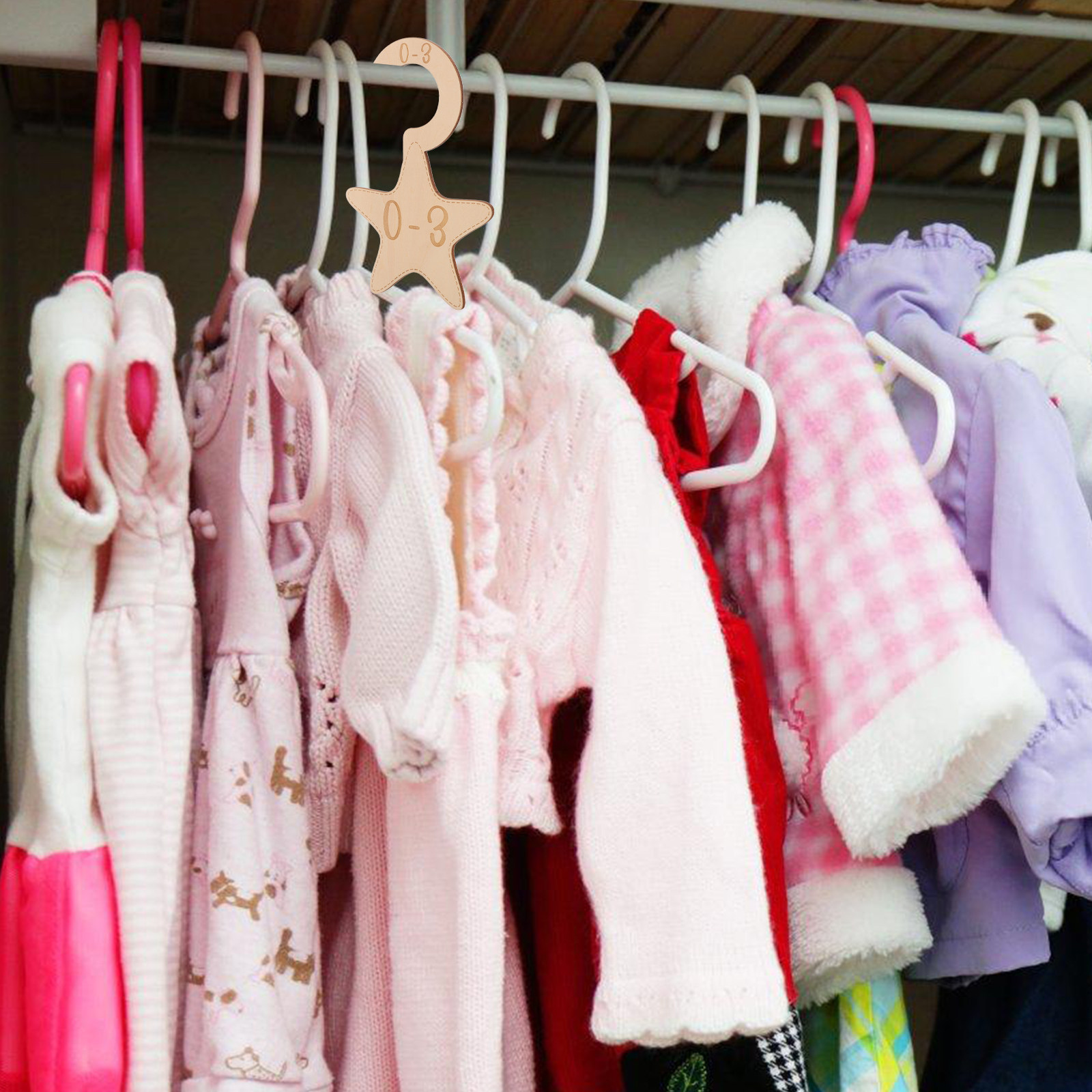 مجموعة من 7 قطع من فواصل خشبية - مراجعة Closet Organizer Baby وسعره