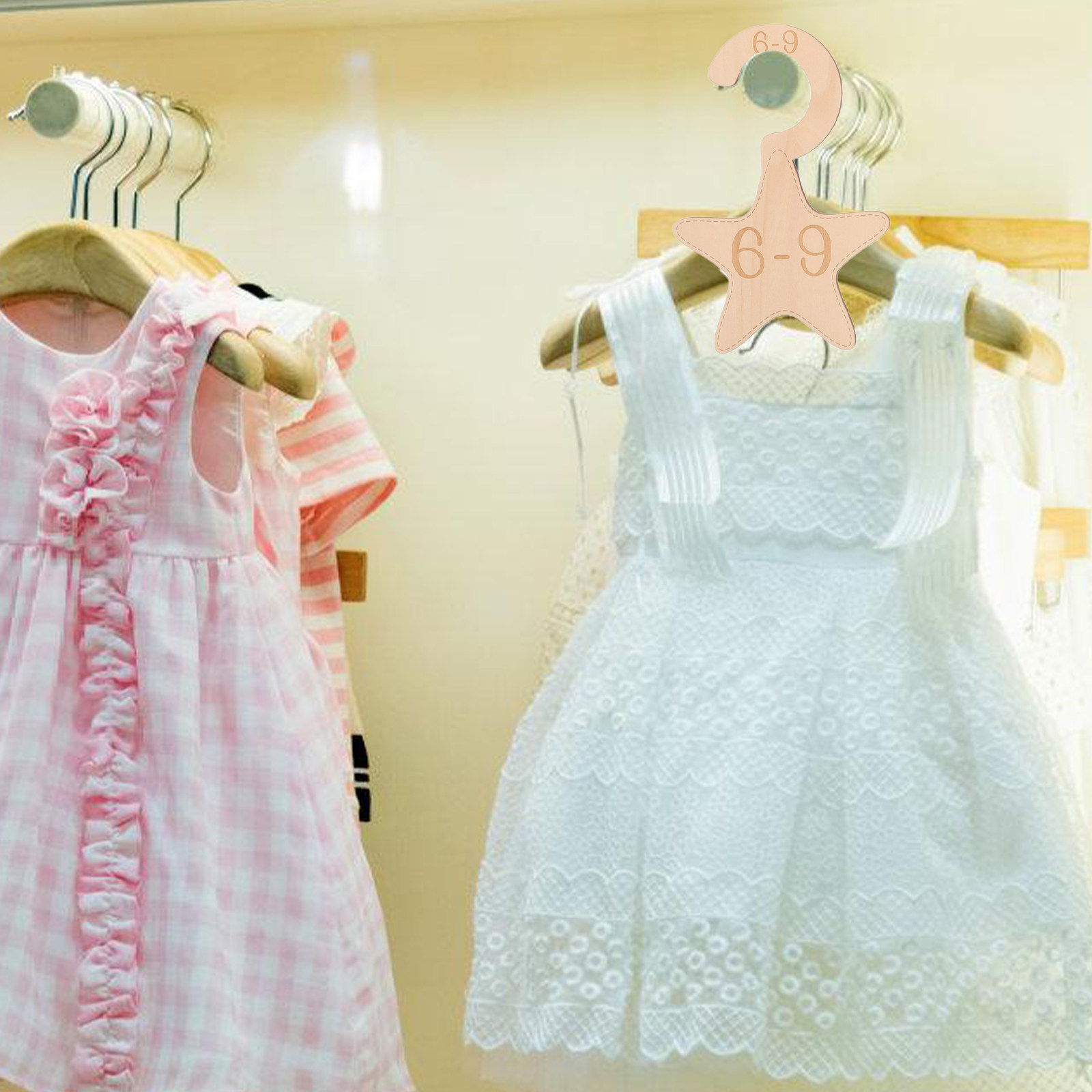 مجموعة من 7 قطع من فواصل خشبية - مراجعة Closet Organizer Baby وسعره