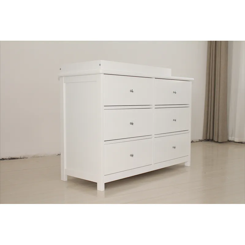 خزانة تخزين بيضاء للأطفال بـ 6 - مراجعة Baby Nursery Dresser وسعره