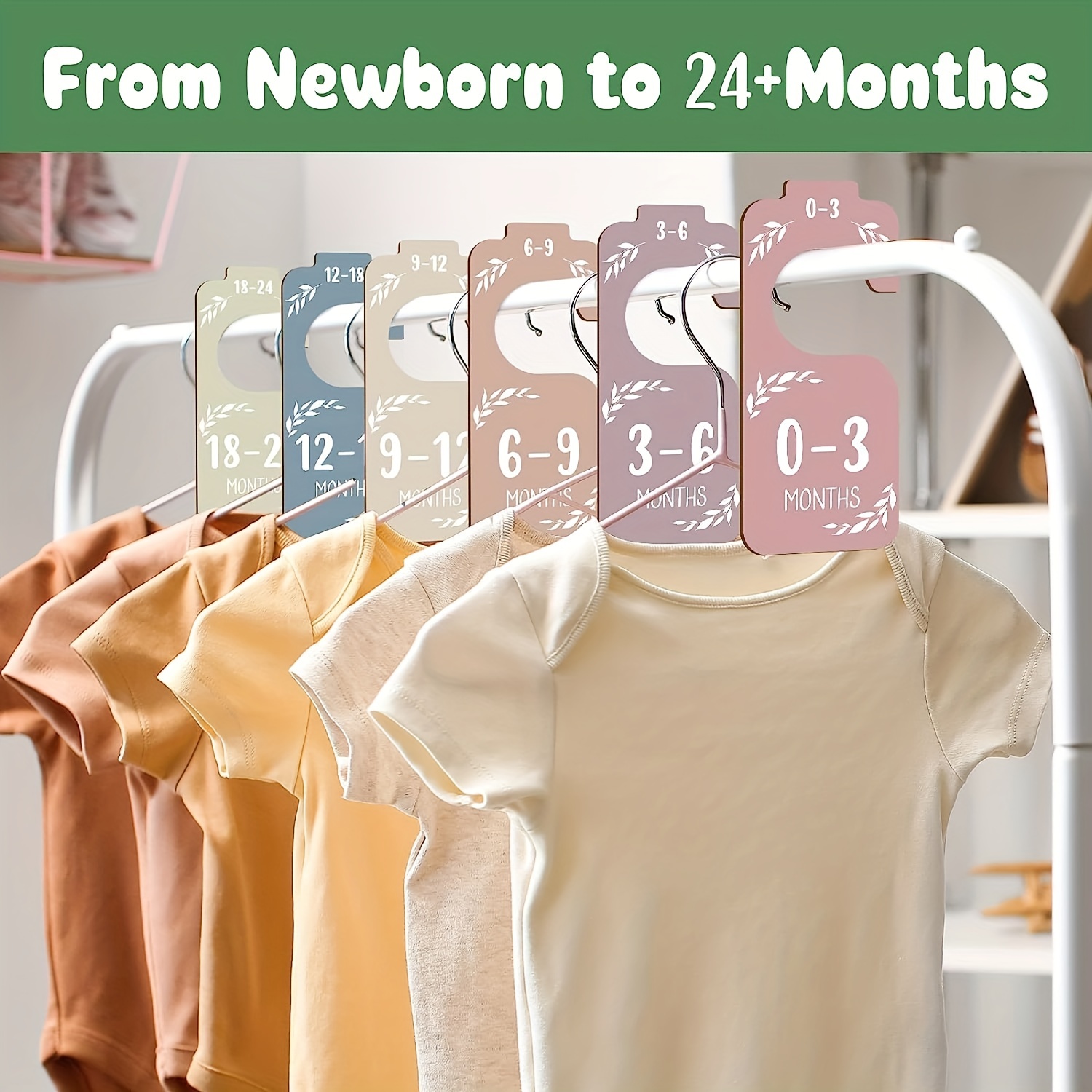 8 قطع فواصل خزانة أطفال خشبية  - مراجعة Closet Organizer Baby وسعره