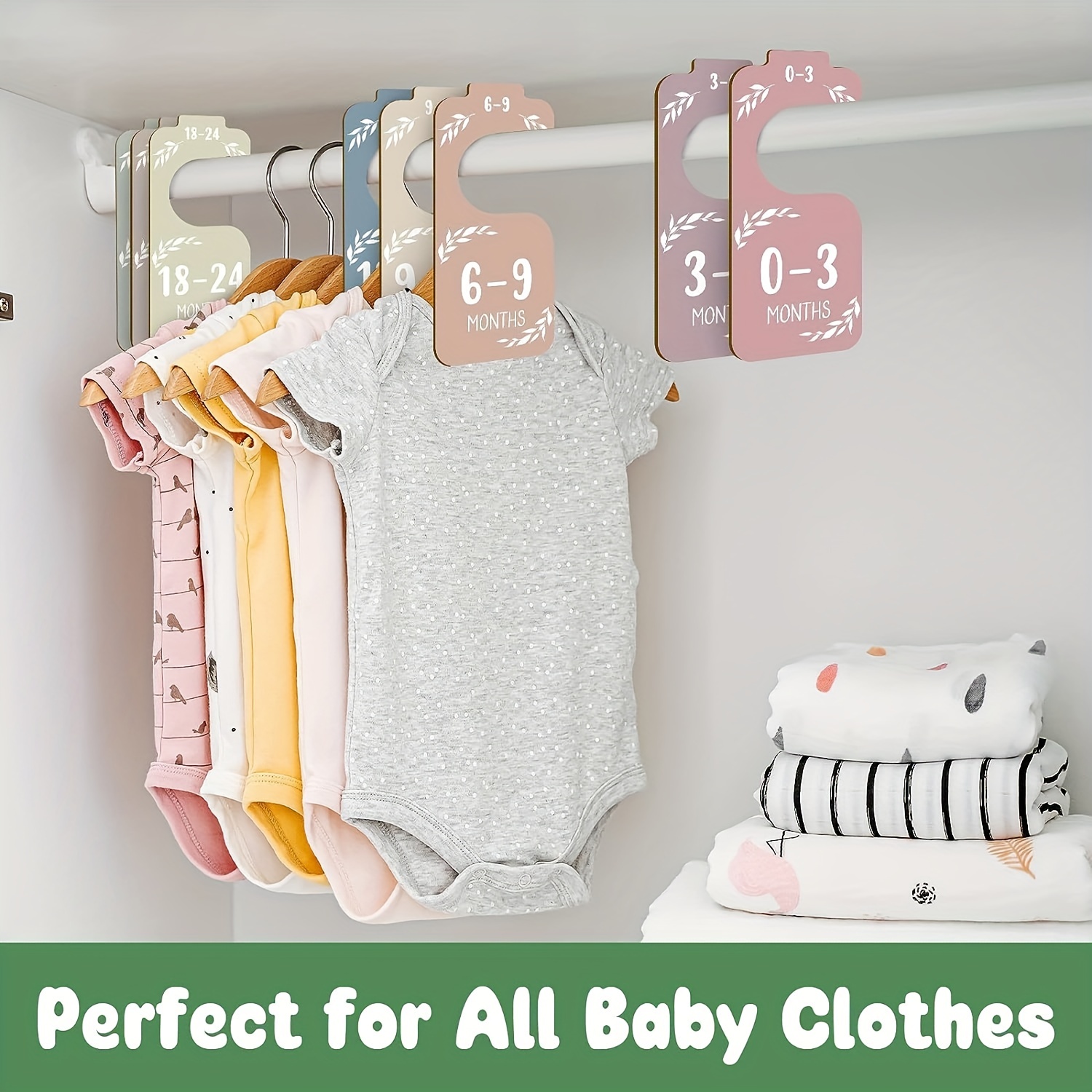 8 قطع فواصل خزانة أطفال خشبية  - مراجعة Closet Organizer Baby وسعره