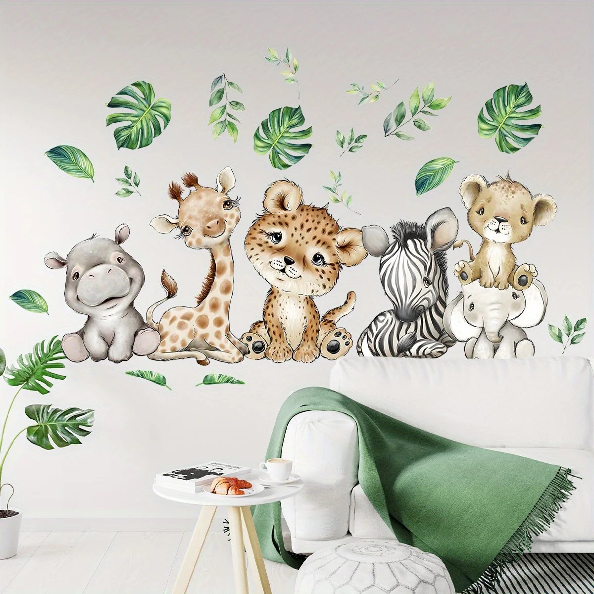 1 قطعة الكرتون لطيف فرس النهر  - مراجعة Baby Nursery Wallpaper وسعره