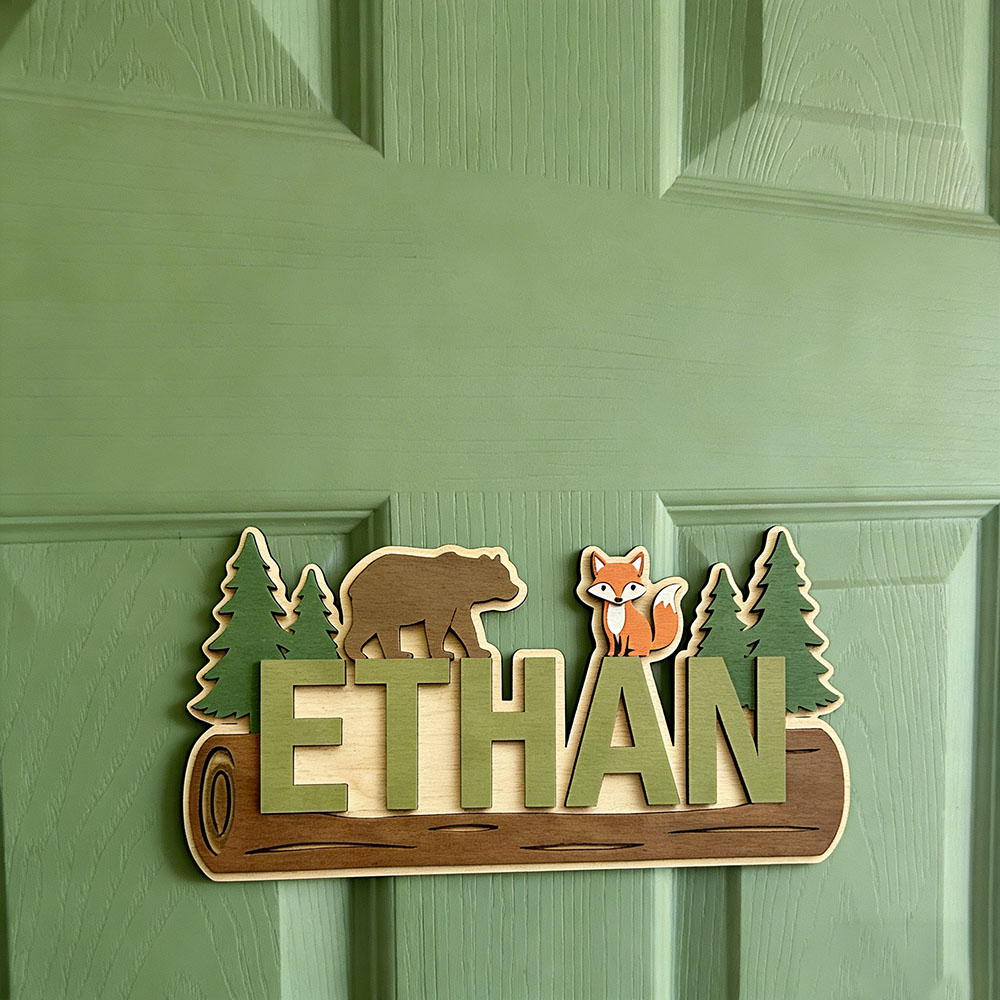لافتة خشبية مخصصة باسم الطفل ب - مراجعة Baby Nursery Sign وسعره