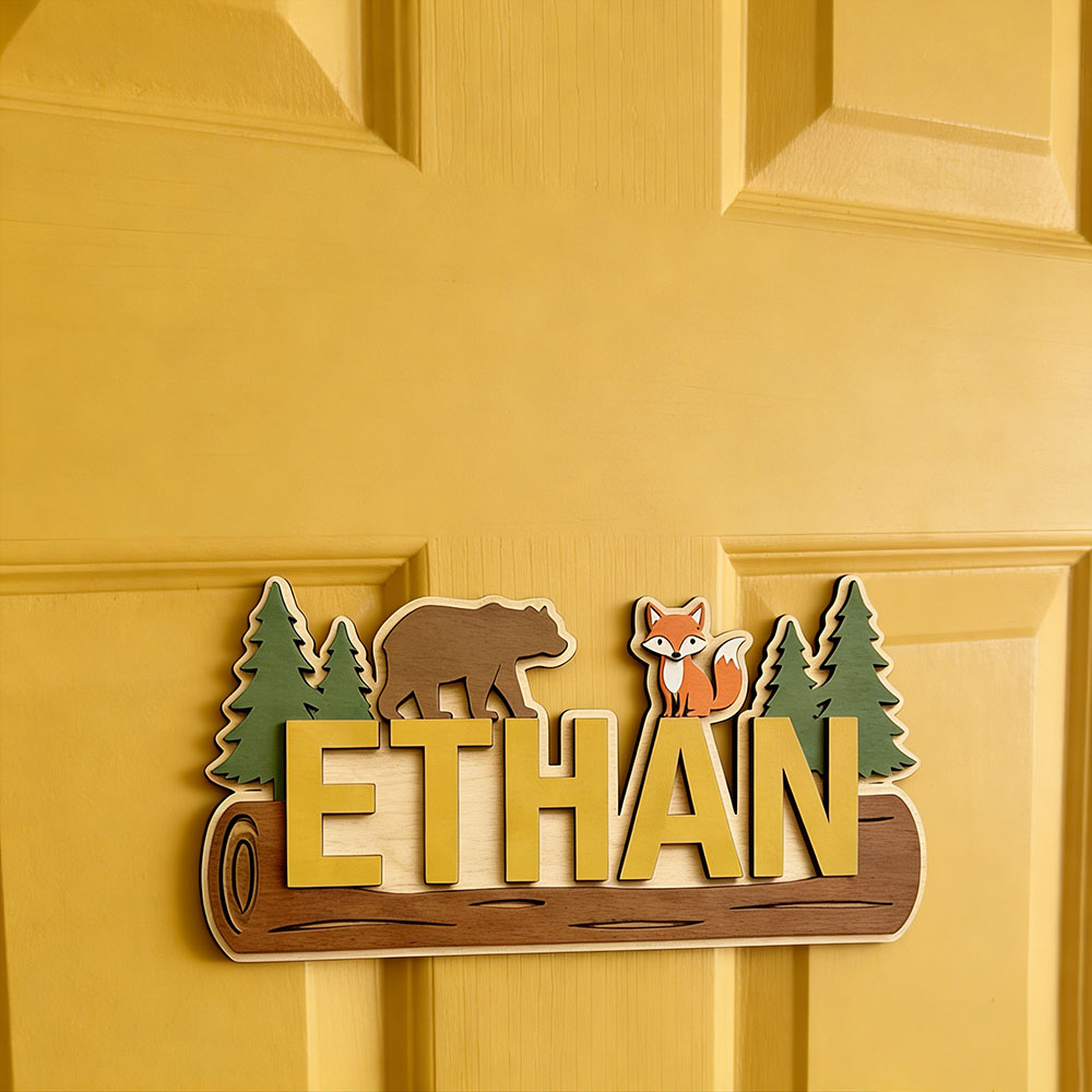 لافتة خشبية مخصصة باسم الطفل ب - مراجعة Baby Nursery Sign وسعره