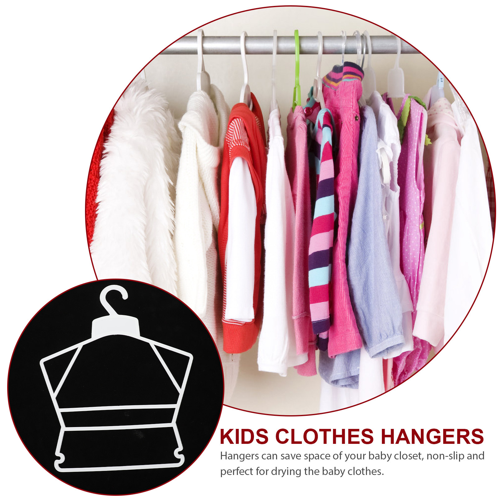 شماعات ملابس بلاستيكية متينة ل - مراجعة Closet Organizer Baby وسعره
