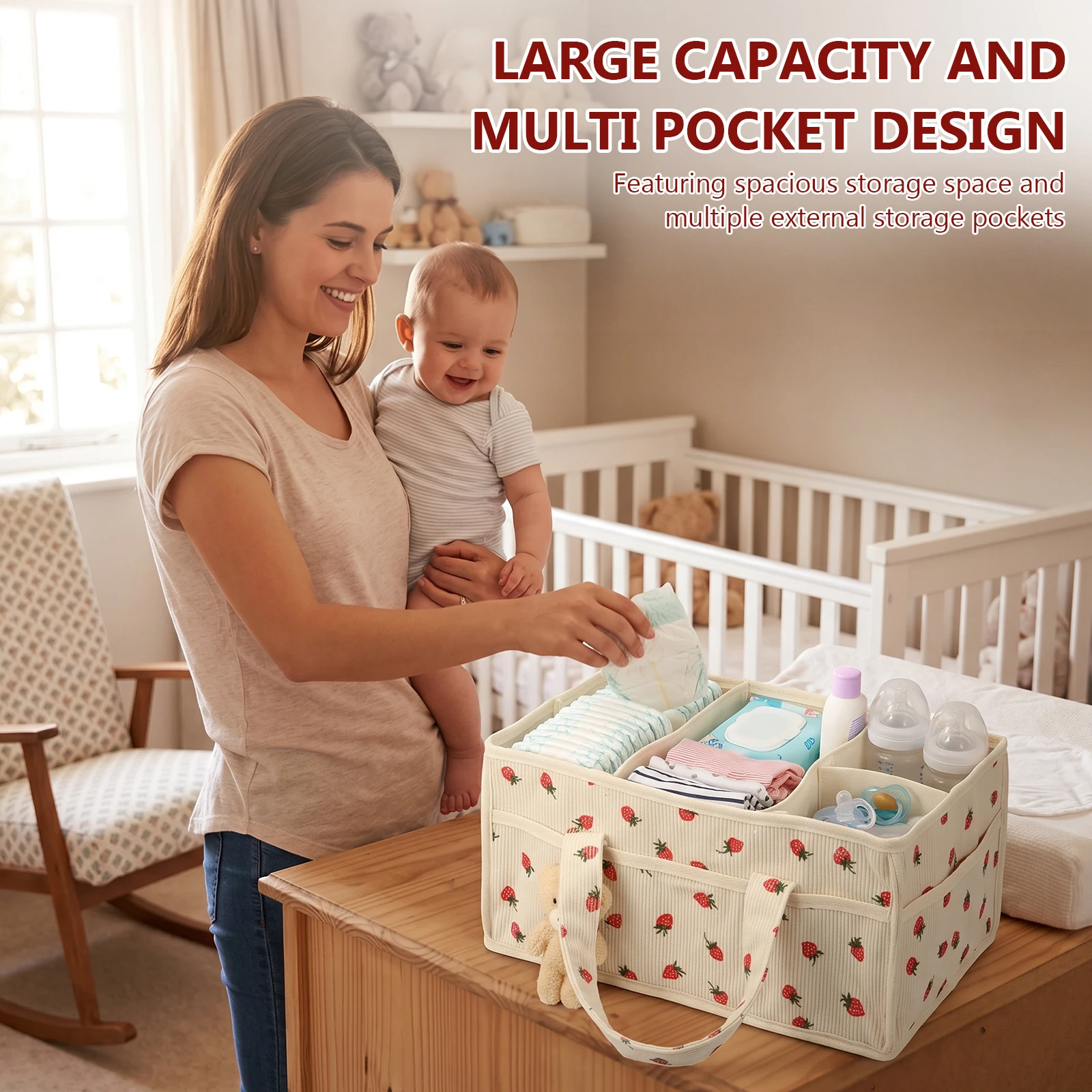 منظم سلة مناديل الأطفال المحمو - مراجعة Baby Nursery Shelf وسعره