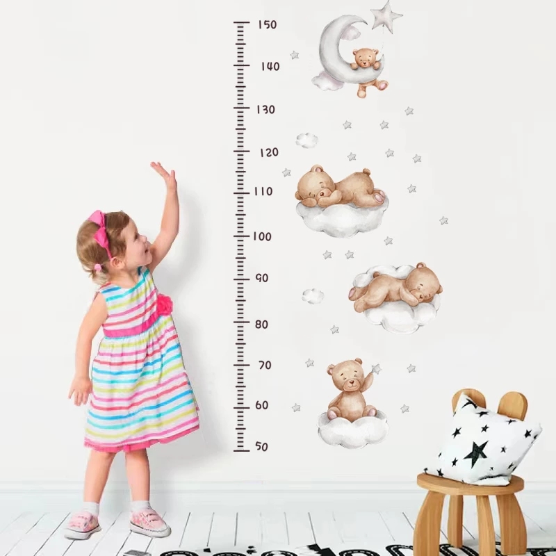 ملصقات جدارية على شكل دب كرتون - مراجعة Baby Nursery Wallpaper Girl وسعره