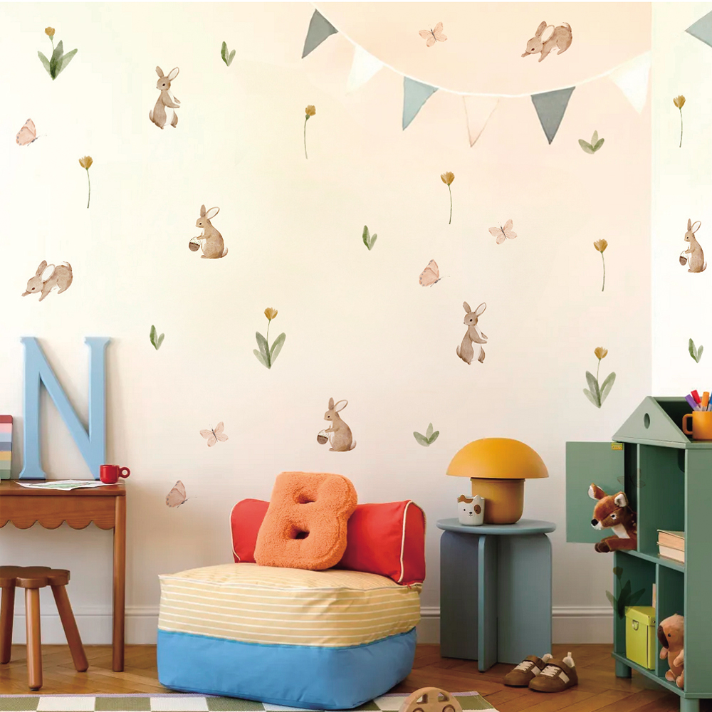 ملصقات حائط للأطفال بألوان مائ - مراجعة Baby Nursery Wallpaper وسعره