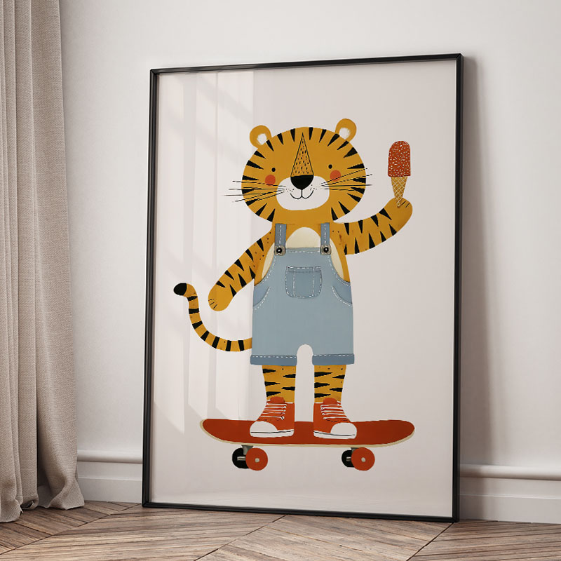 لوحات فنية كرتونية مضحكة لحيوا - مراجعة Baby Nursery Artwork وسعره