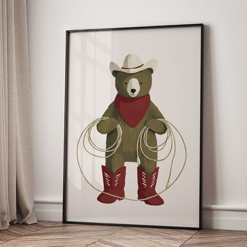 لوحات فنية كرتونية مضحكة لحيوا - مراجعة Baby Nursery Artwork وسعره