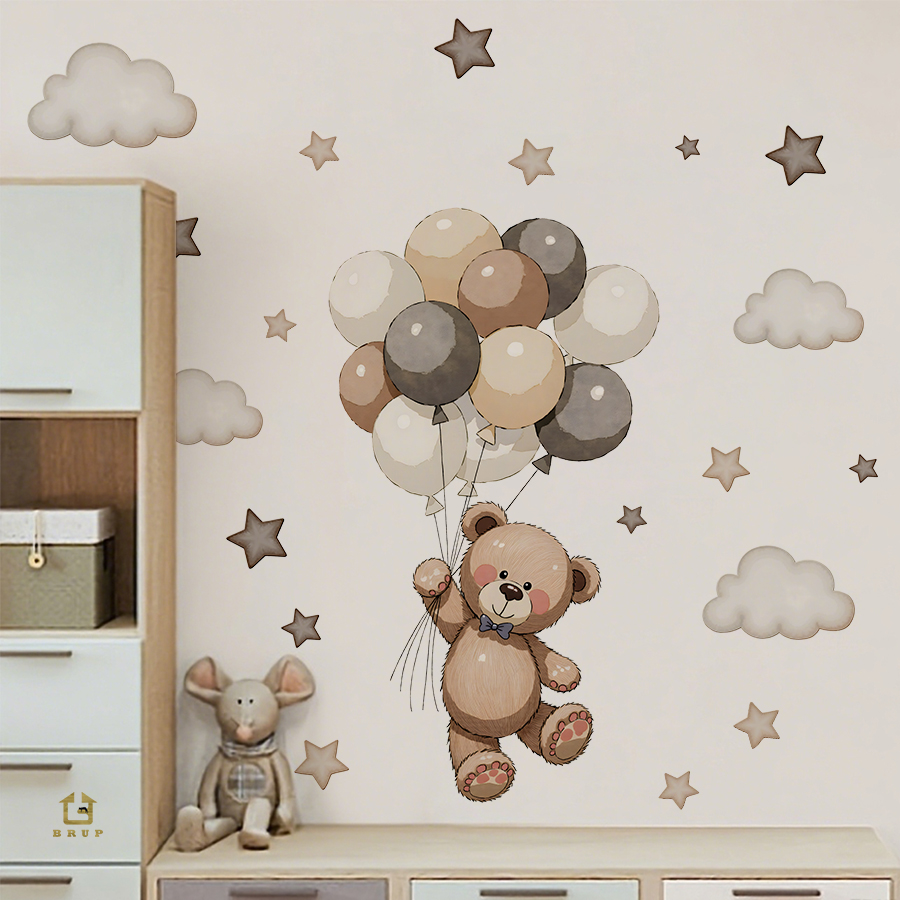 ملصقات حائط على شكل دمية دب را - مراجعة Baby Nursery Wallpaper وسعره