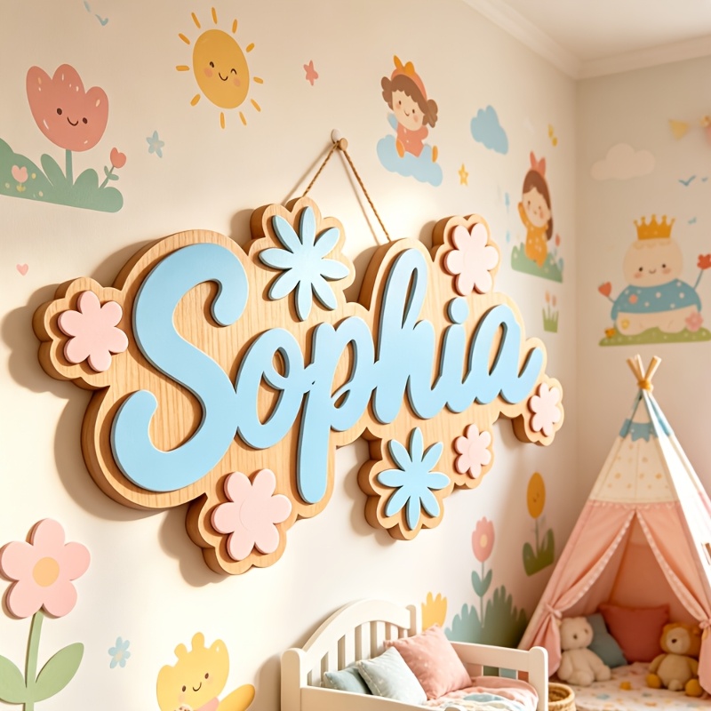 لافتة غرفة مخصصة بتصميم زهور،  - مراجعة Baby Nursery Sign وسعره