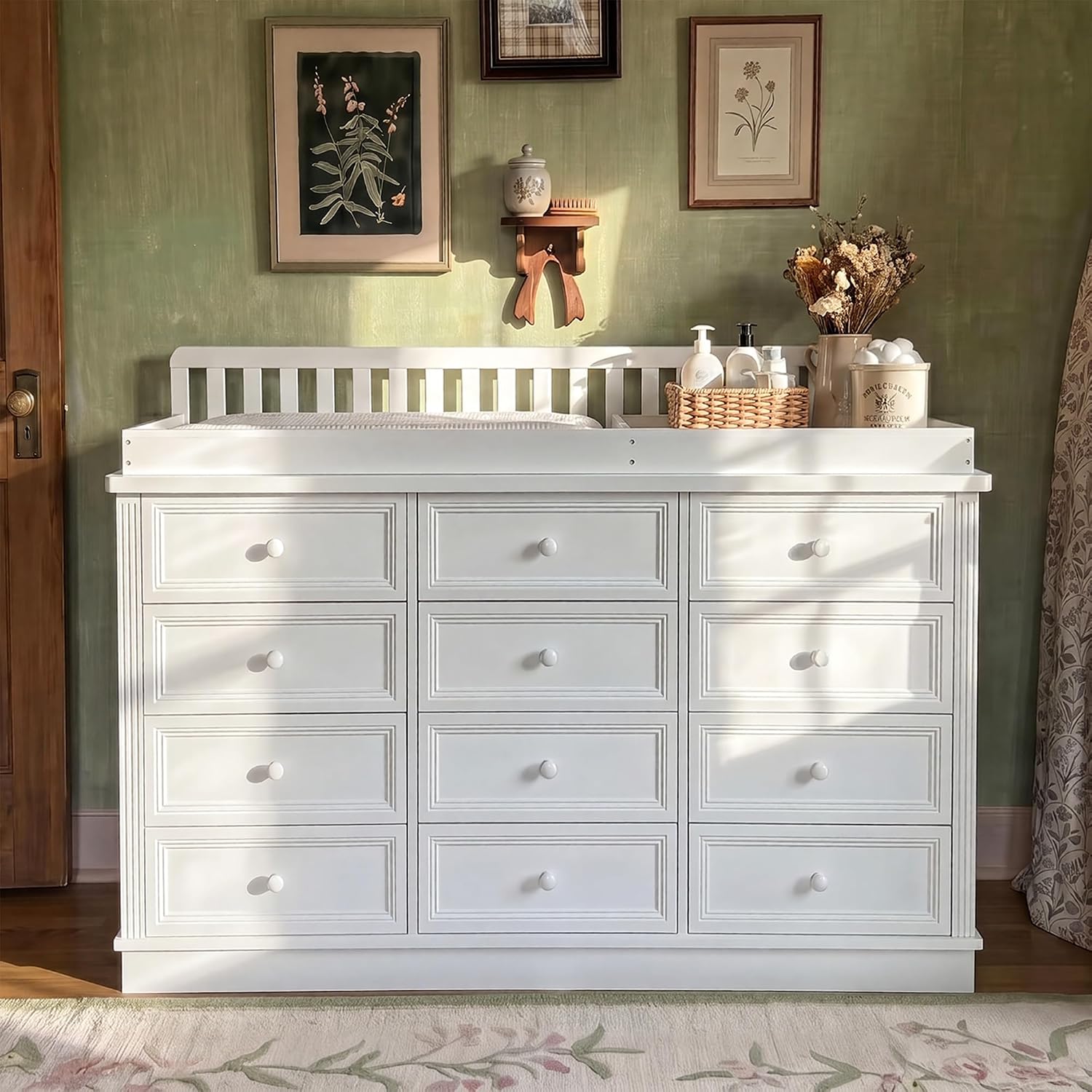 طاولة تغيير حفاضات الأطفال، خز - مراجعة Baby Nursery Dresser وسعره