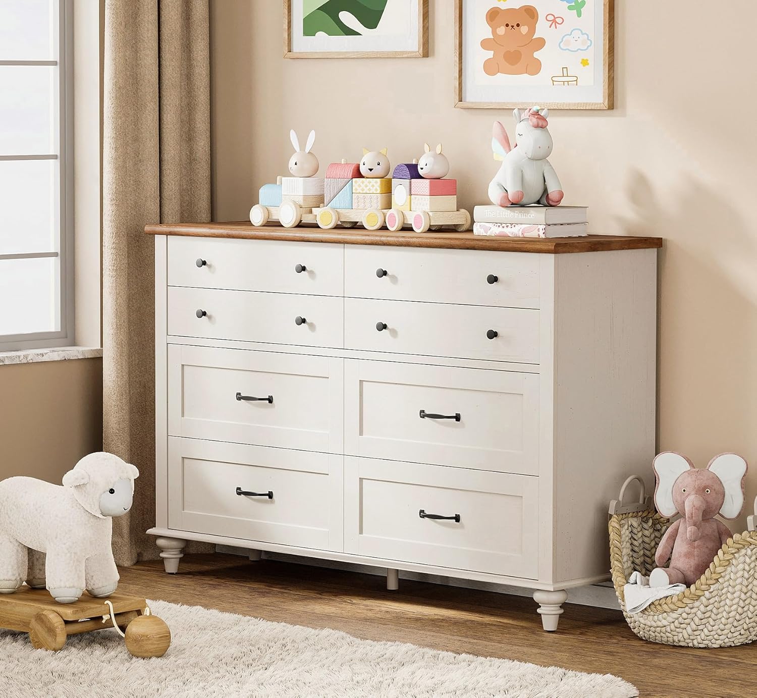 خزانة أدراج عصرية للأطفال بـ 7 - مراجعة Baby Nursery Dresser وسعره