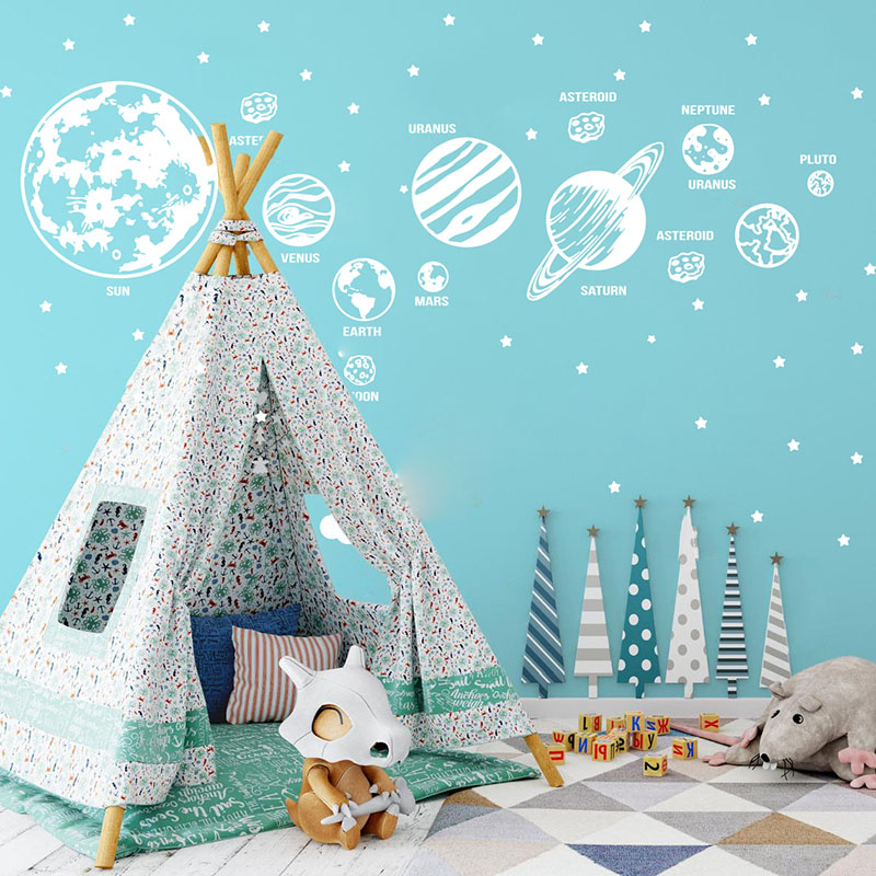 الكواكب الكبيرة النظام الشمسي  - مراجعة Baby Nursery Wallpaper وسعره