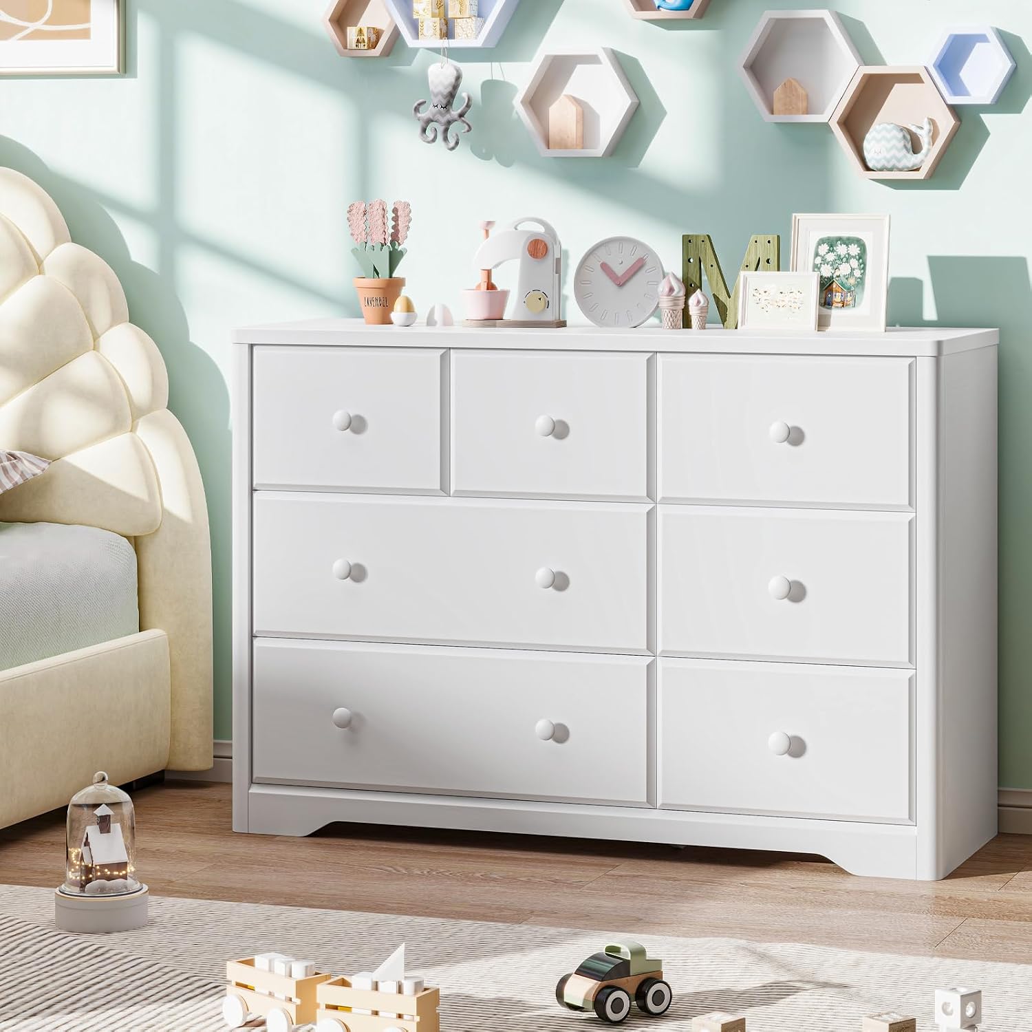 خزانة ملابس بـ 7 أدراج لغرفة ا - مراجعة Baby Nursery Dresser وسعره