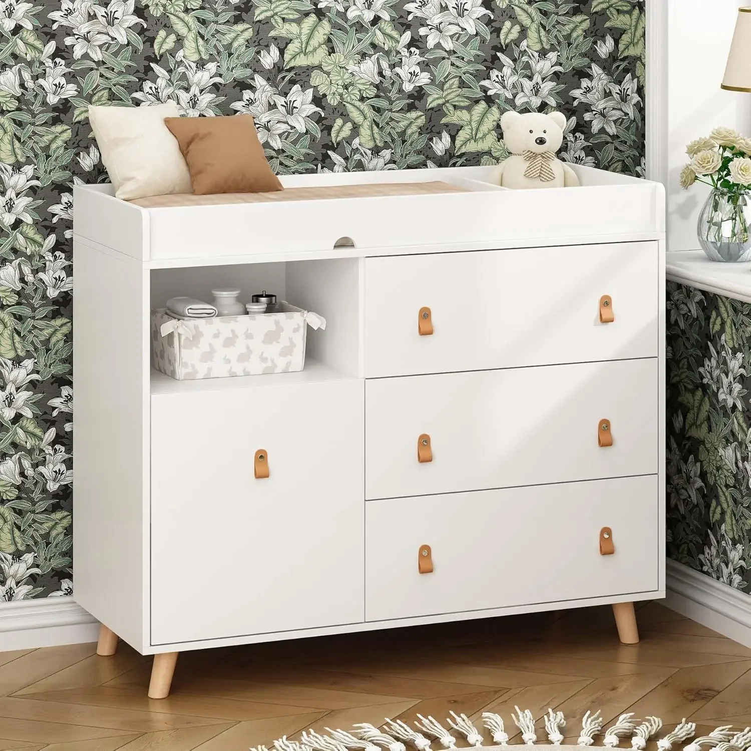 طاولة تغيير ملابس الأطفال مع أ - مراجعة Baby Nursery Dresser وسعره