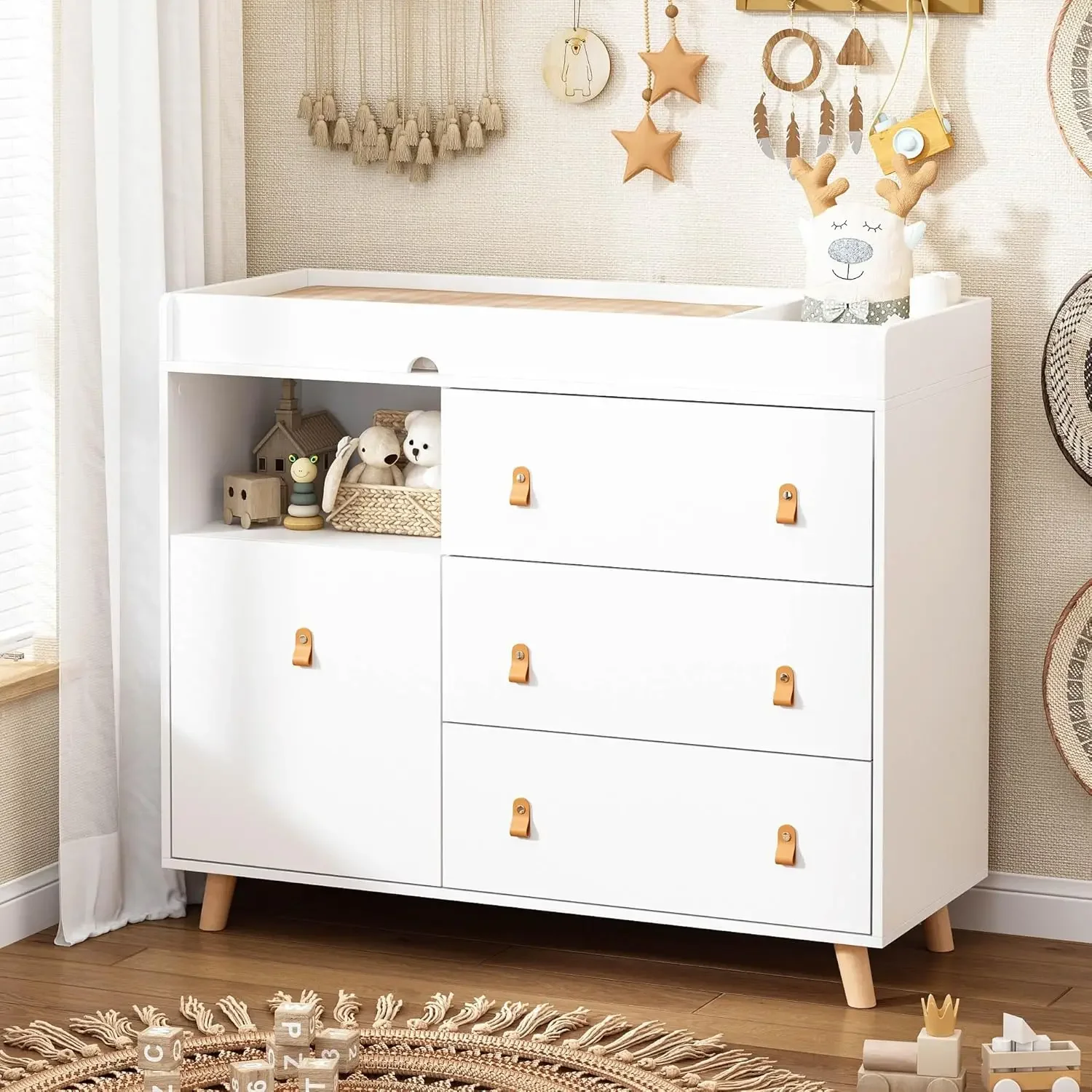 طاولة تغيير ملابس الأطفال مع أ - مراجعة Baby Nursery Dresser وسعره