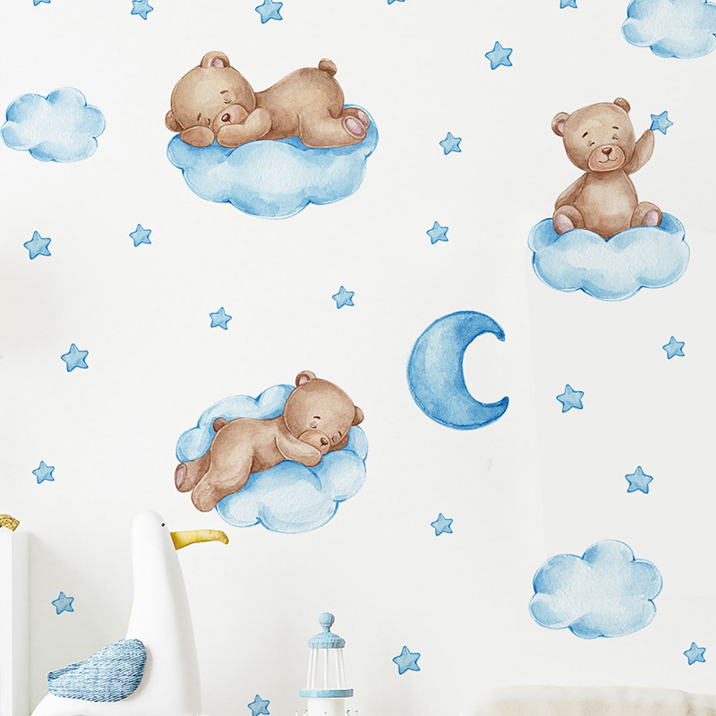 ملصقات حائط على شكل دب تيدي أز - مراجعة Baby Nursery Wallpaper Girl وسعره