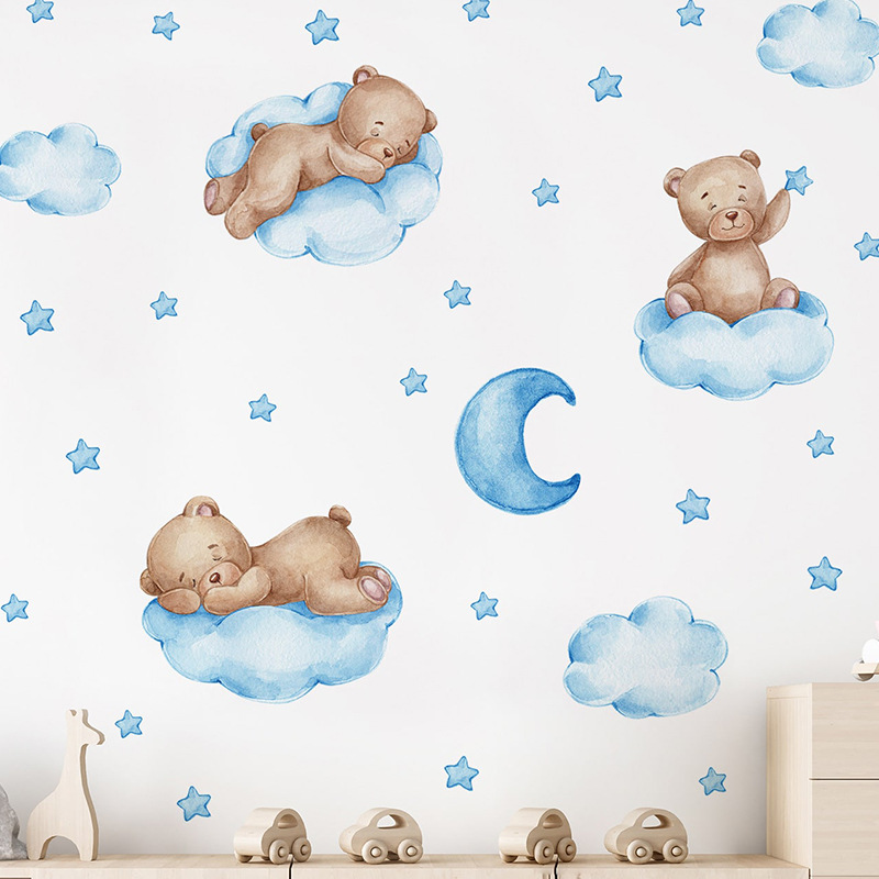 ملصقات حائط على شكل دب تيدي أز - مراجعة Baby Nursery Wallpaper Girl وسعره